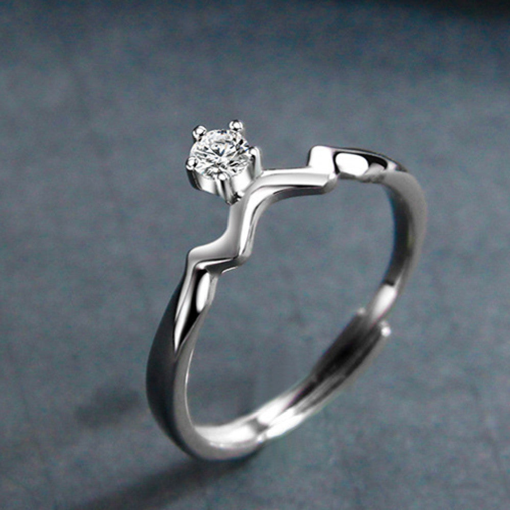 Couple Fashion Ring in Sterling Silver