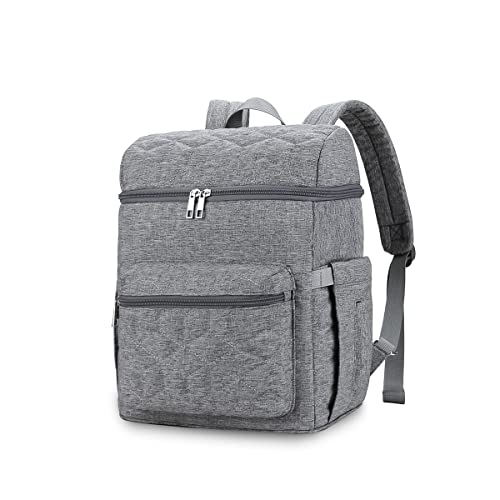 SONARIN Large Capacity Multifunction Diaper Bag BackpackWaterproof Travel Nappy Changing Bag Mommy Bag with Stroller Straps(Grey)