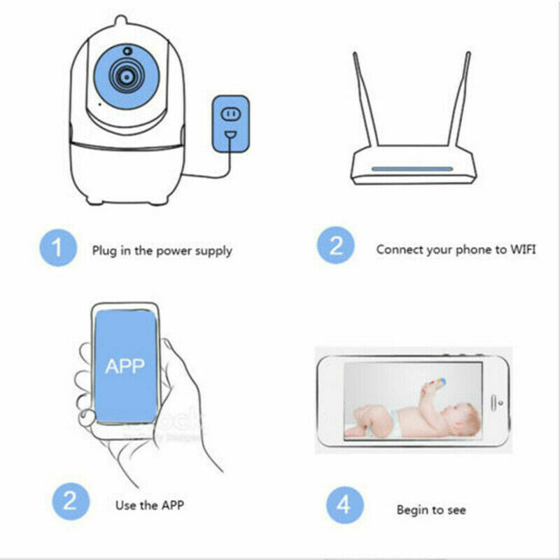 1080P WiFi Wireless Indoor Home Security Camera Night Vision Baby Pet Monitor by Wowza Finds