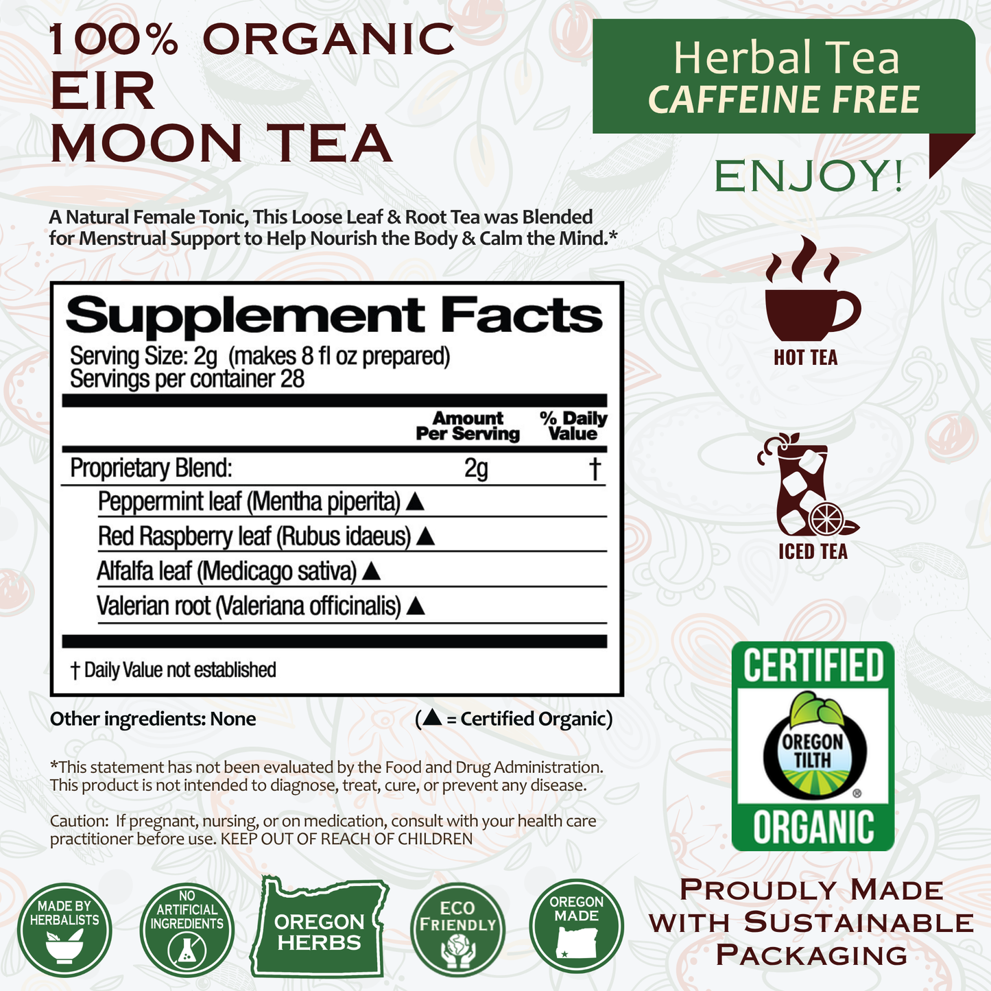 Eir Moon Organic Herbal Tea by Wowza Finds