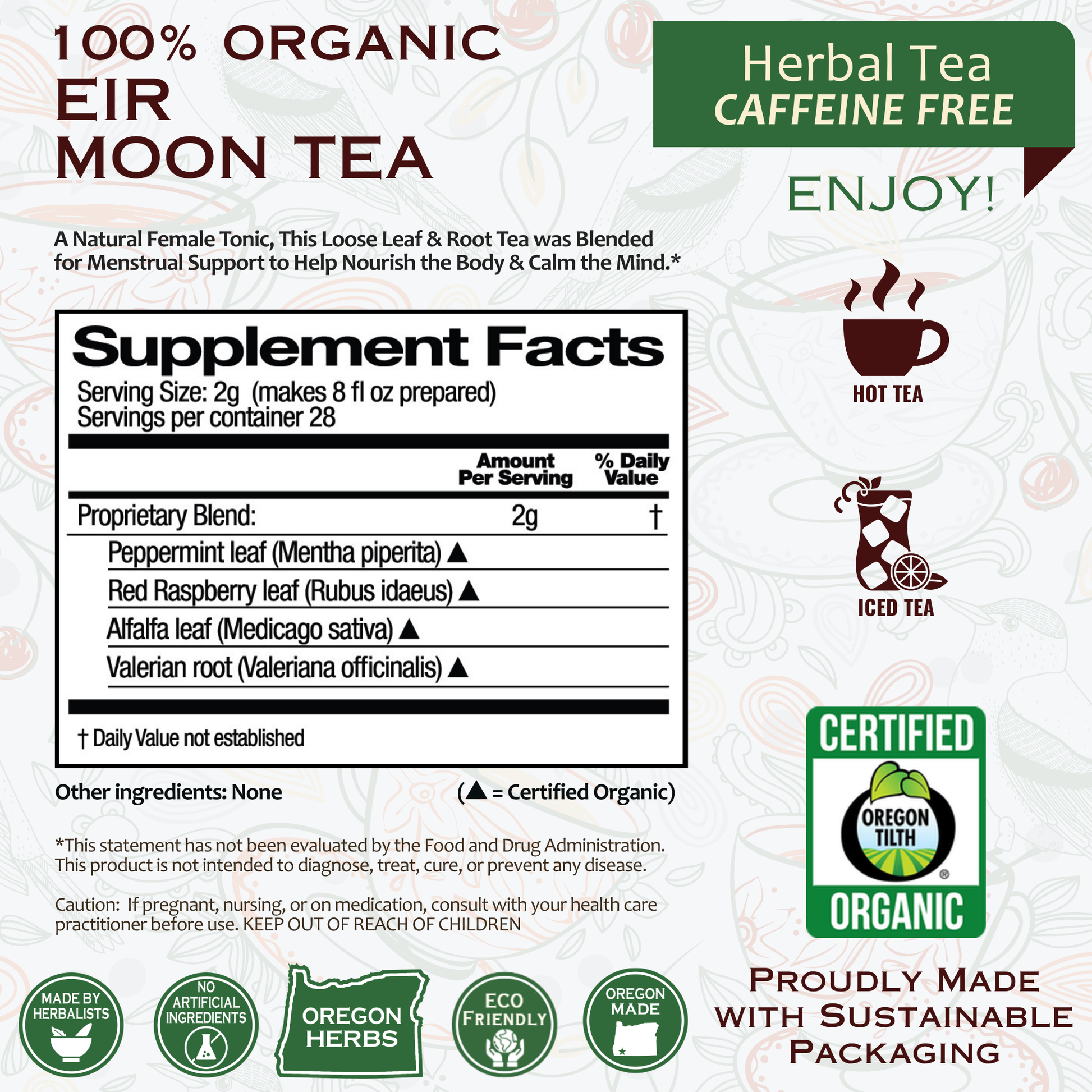 Eir Moon Organic Herbal Tea by Wowza Finds